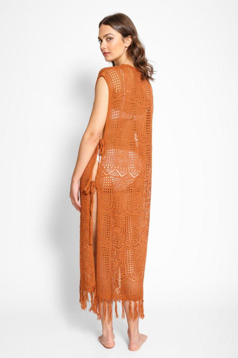 Koy Resort Santorini Fringe Long Cover Up